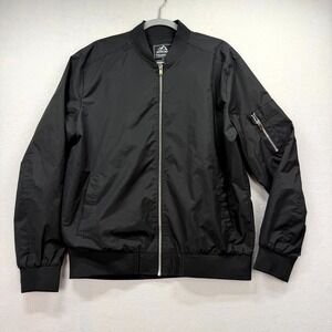 Outdoor Jacket Bomber Jacket Mens Large Black Performance Windbreaker Zip-Up‎